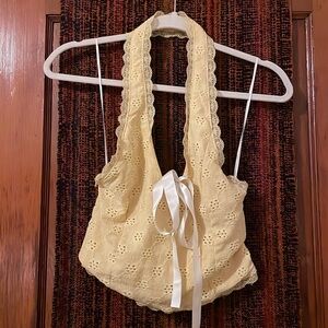 Butter yellow urban outfitters top